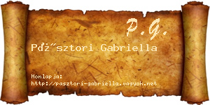 Pásztori Gabriella névjegykártya