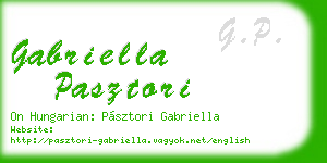 gabriella pasztori business card