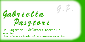 gabriella pasztori business card